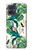 S3697 Oiseaux de la vie des feuilles Etui Coque Housse pour Motorola Moto G54