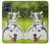 S3795 Peinture Husky Sibérien Ludique Chaton Grincheux Etui Coque Housse pour Motorola Moto G54