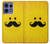 S1145 Soleil jaune Mustache Etui Coque Housse pour Motorola Edge 50 Pro