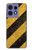 S2231 Noir et Jaune Ligne de risque rayé Etui Coque Housse pour Motorola Edge 50 Pro