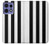 S2297 Noir et blanc rayures verticales Etui Coque Housse pour Motorola Edge 50 Pro