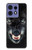 S2823 Noir Loup Bleu Yeux Visage Etui Coque Housse pour Motorola Edge 50 Pro