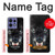 S2823 Noir Loup Bleu Yeux Visage Etui Coque Housse pour Motorola Edge 50 Pro