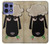 S2826 Mignon Noir Sheep Dormir Dessin Etui Coque Housse pour Motorola Edge 50 Pro