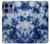 S3439 Tissu Indigo Tie Dye Etui Coque Housse pour Motorola Edge 50 Pro