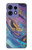 S3676 Pierre de marbre abstraite colorée Etui Coque Housse pour Motorola Edge 50 Pro