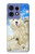 S3794 Ours polaire arctique amoureux de la peinture de phoque Etui Coque Housse pour Motorola Edge 50 Pro