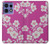 S3924 Fond rose fleur de cerisier Etui Coque Housse pour Motorola Edge 50 Pro