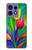 S3926 Peinture à l'huile de tulipe colorée Etui Coque Housse pour Motorola Edge 50 Pro