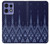 S3950 Motif textile thaïlandais bleu Etui Coque Housse pour Motorola Edge 50 Pro