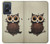 S0360 café Chouette Etui Coque Housse pour Motorola Edge 50 Fusion