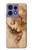 S1045 Leonardo da Vinci Femme Head Etui Coque Housse pour Motorola Edge 50 Fusion