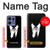 S1591 Anonymous Homme en Costume Noir Etui Coque Housse pour Motorola Edge 50 Fusion