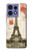 S2108 Tour Eiffel de Paris Carte postale Etui Coque Housse pour Motorola Edge 50 Fusion