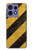 S2231 Noir et Jaune Ligne de risque rayé Etui Coque Housse pour Motorola Edge 50 Fusion