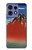 S2390 Katsushika Hokusai Fuji Rouge Etui Coque Housse pour Motorola Edge 50 Fusion
