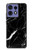 S2895 Noir Marbre imprimé graphique Etui Coque Housse pour Motorola Edge 50 Fusion