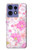 S3036 Flore de fleur rose douce Etui Coque Housse pour Motorola Edge 50 Fusion