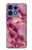 S3052 Rose Marbre Imprimé graphique Etui Coque Housse pour Motorola Edge 50 Fusion