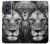 S3372 Lion Visage Etui Coque Housse pour Motorola Edge 50 Fusion