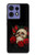 S3753 Roses de crâne gothique sombre Etui Coque Housse pour Motorola Edge 50 Fusion