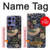 S3791 William Morris Strawberry Thief Fabric Etui Coque Housse pour Motorola Edge 50 Fusion