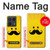 S1145 Soleil jaune Mustache Etui Coque Housse pour Motorola Edge 50 Ultra