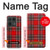 S2374 Motif Tartan Rouge Etui Coque Housse pour Motorola Edge 50 Ultra