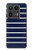 S2767 Marine rayé blanc Etui Coque Housse pour Motorola Edge 50 Ultra