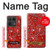 S3354 Rouge classique Bandana Etui Coque Housse pour Motorola Edge 50 Ultra