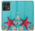 S3428 Aqua Bois Coquille d'étoile de mer Etui Coque Housse pour Motorola Edge 50 Ultra