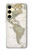 S0604 Carte du monde Etui Coque Housse pour Samsung Galaxy S24 FE