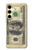 S0702 Dollars d'argent Etui Coque Housse pour Samsung Galaxy S24 FE