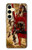 S0817 indien rouge Etui Coque Housse pour Samsung Galaxy S24 FE
