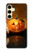 S1083 Citrouille araignée bougies Halloween Etui Coque Housse pour Samsung Galaxy S24 FE