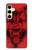 S1090 Rouge Loup Etui Coque Housse pour Samsung Galaxy S24 FE