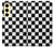 S1611 Échiquier Damier Noir Blanc Etui Coque Housse pour Samsung Galaxy S24 FE