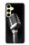 S1672 Rétro Musique Jazz Microphone Etui Coque Housse pour Samsung Galaxy S24 FE