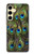 S1965 Paon Plume Etui Coque Housse pour Samsung Galaxy S24 FE