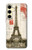 S2108 Tour Eiffel de Paris Carte postale Etui Coque Housse pour Samsung Galaxy S24 FE