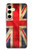 S2303 Drapeau britannique UK Millésime Etui Coque Housse pour Samsung Galaxy S24 FE