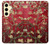 S2414 Rouge Fleur amandier Van Gogh Etui Coque Housse pour Samsung Galaxy S24 FE