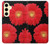 S2478 fleur rouge Daisy Etui Coque Housse pour Samsung Galaxy S24 FE