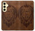 S2529 Leo Zodiaque Zodiaque marron Impression graphique Etui Coque Housse pour Samsung Galaxy S24 FE