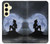 S2668 Silhouette sirène Lune Nuit Etui Coque Housse pour Samsung Galaxy S24 FE