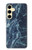 S2799 Lumière Bleu Marbre Pierre Imprimé Graphique Etui Coque Housse pour Samsung Galaxy S24 FE