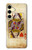 S2833 Poker Carte Coeurs Reine Etui Coque Housse pour Samsung Galaxy S24 FE