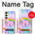 S3070 Arc en ciel pastel ciel Licorne Etui Coque Housse pour Samsung Galaxy S24 FE