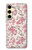 S3095 Motif Rose millésimé Etui Coque Housse pour Samsung Galaxy S24 FE