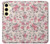 S3095 Motif Rose millésimé Etui Coque Housse pour Samsung Galaxy S24 FE